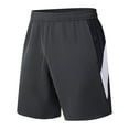 thumbnail image 2 of PiGOGI Men's Solid Color Polyester Shorts, Outdoor Sports Versatile Casual Five Quarter Pants for Summer Leisure Dark Gray XXXL, 2 of 6