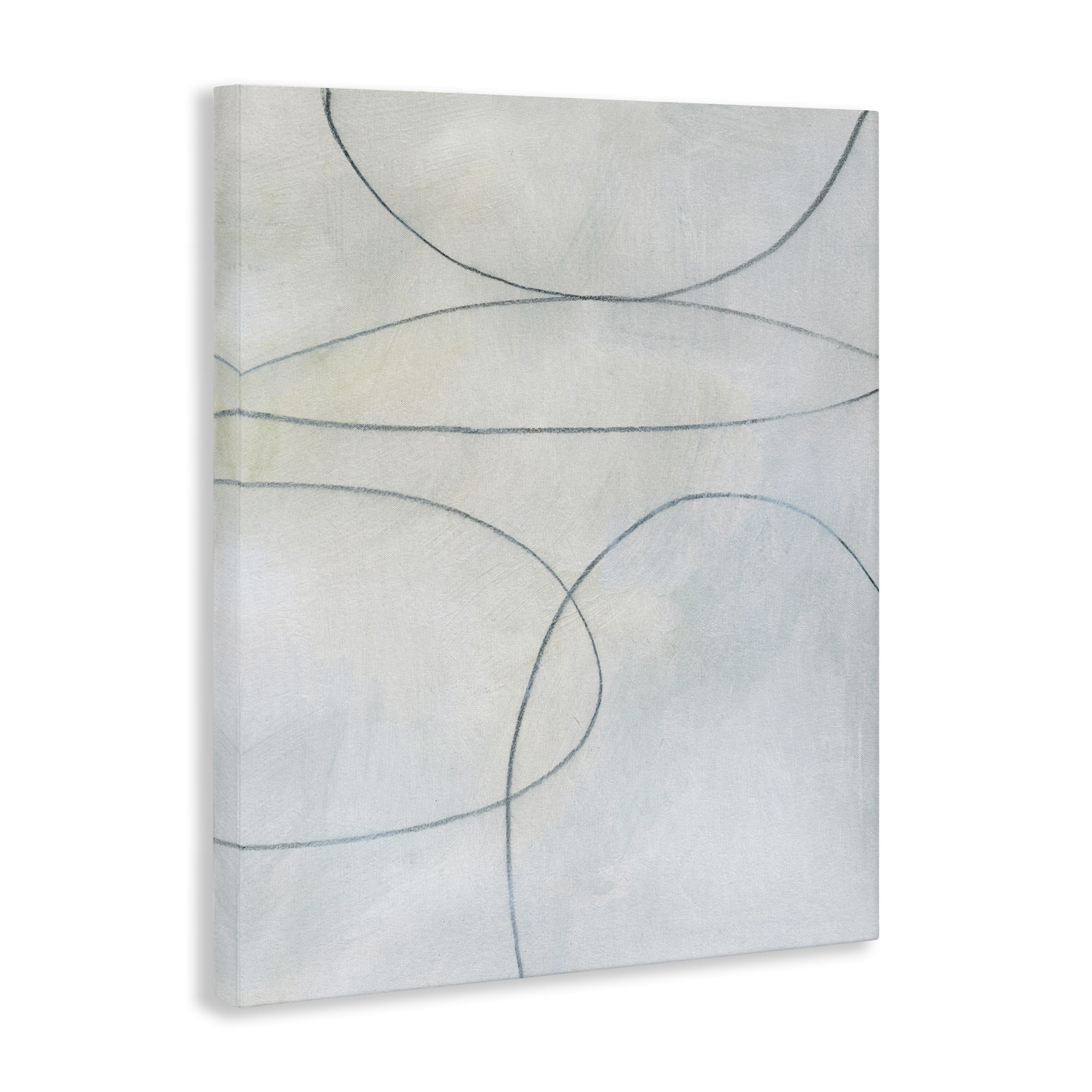 Stupell Industries Oblong Shapes Doodle Abstract Drawing Gallery Wrapped Canvas Art Print Wall Art, 36 x 48