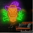 thumbnail image 2 of Handmadetneonsign Owl Halloween Neon Sign, Owl Horror Halloween Led light, Halloween Wall Art Decor 68308, 2 of 5