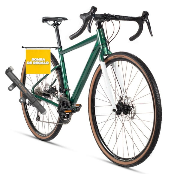 Bicicleta Gravel Turbo Sherpa 18 Velocidades Aluminio Color Verde
