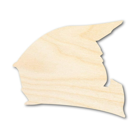 Unfinished Wood Motorcycle Helmet Shape 4" / 1/2"