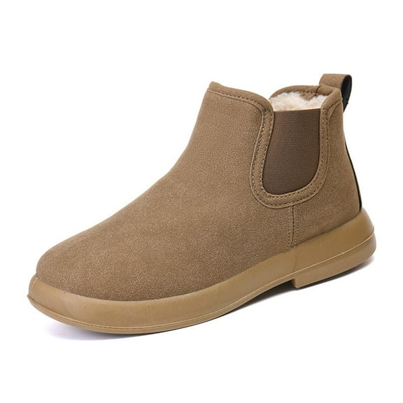 Women's warm cotton shoes - Artificial short plush Slip-On shoes for Everyday Wear