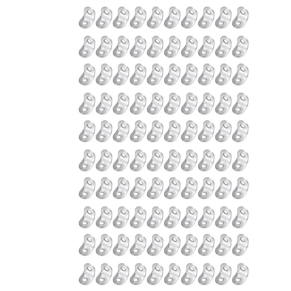 100Pcs 20mm x 20mm 90 Degree Shelf Support Corner Brace Angle Bracket