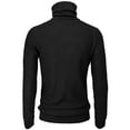 thumbnail image 3 of Mens Casual Slim Fit Pullover Sweaters Knitted Shirring Turtleneck Thermal (CMOSWL073), 3 of 6
