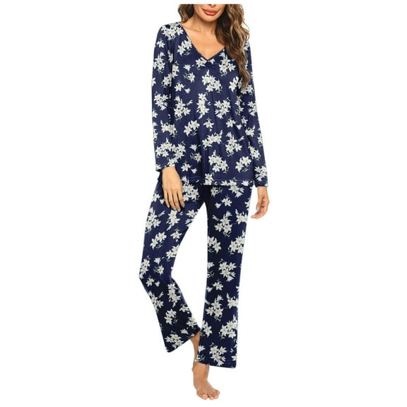 Tnhcen 2025 2 Pieces Women's Pajamas Set Long Sleeve Loungewear Soft Lounge Set Home Clothes S-3XL