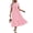 Q-Pink Dot, variant on Long Dresses for Women Summer Short Sleeve Casual Crewneck Maxi Dress with Pockets
