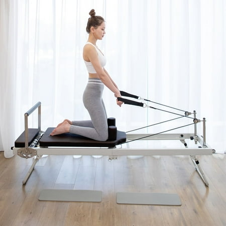 ARKANTOS Foldable Pilates Reformer, Pilates Machine & Equipment for Home use, Black