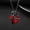 Red, variant on RKZDSR Dark Style Wrapped Rose Heart Necklace: Heart-Shaped Collar Chain Perfect for Valentine's Day Gift Giving