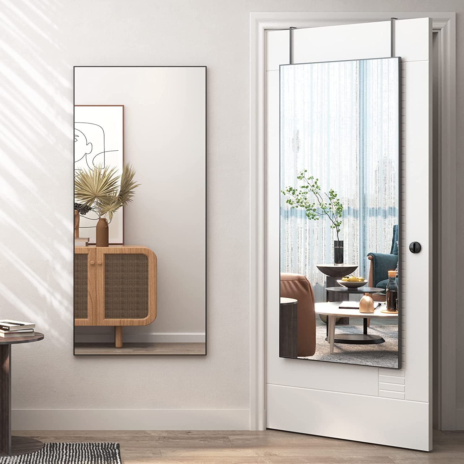 ZXNYH Wall Mounted Mirror,Full Length Mirror, The Door Hanging Mirror, Long Mirror for Bedroom