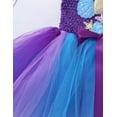 thumbnail image 5 of YEAHDOR Baby Girls Mermaid Cosplay Costume Halloween Carnival Party Fancy Outfit Toddlers Mesh Tutu Dress with Hair Hoop Purple 8-9Y, 5 of 7