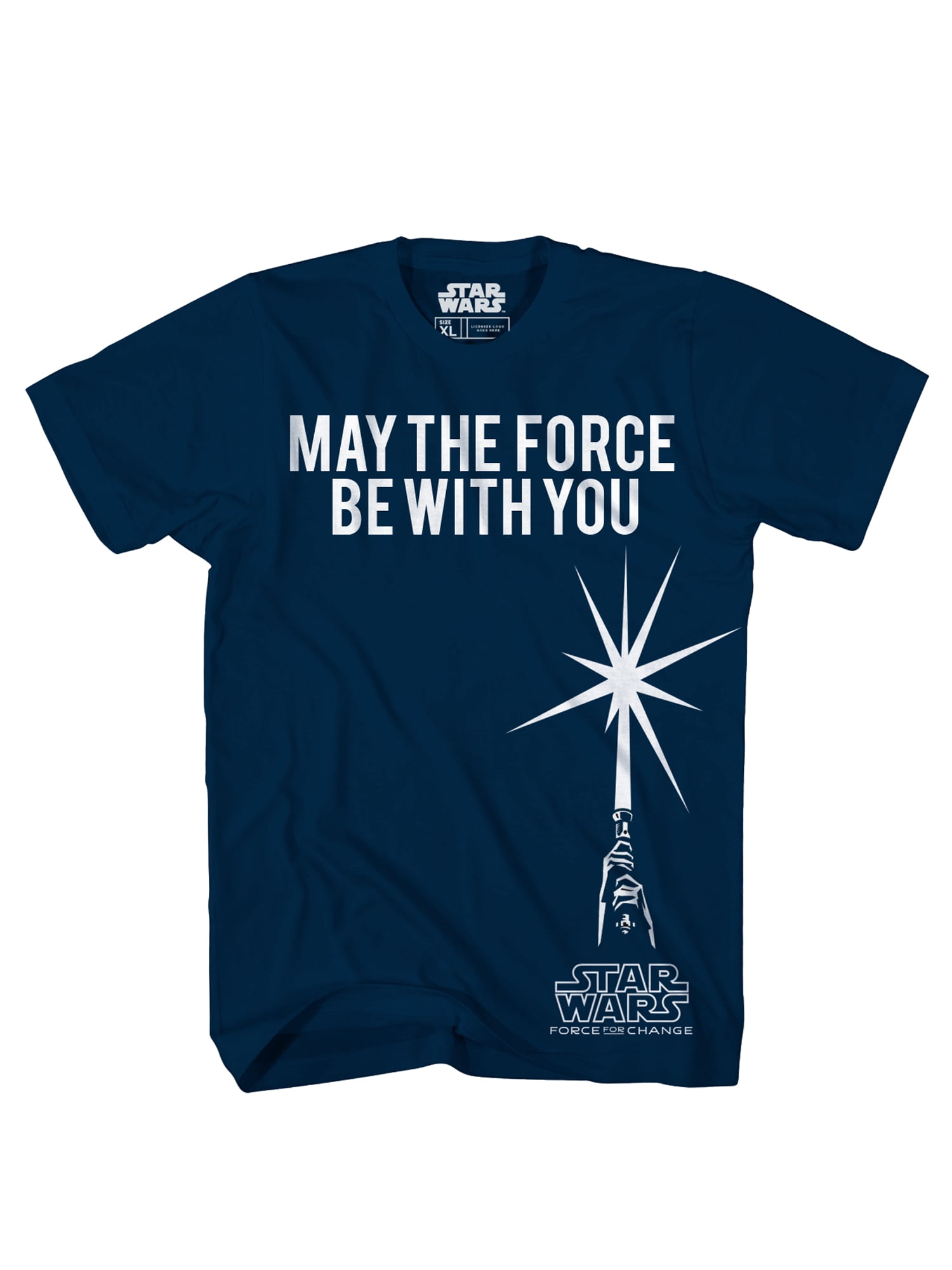 Star Wars Men’s Graphic Short Sleeve Tee, May the Force Be With You, Sizes S–3XL