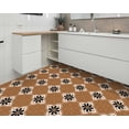 thumbnail image 3 of DEWOO 12" x 12" Peel and Stick Floor Tile, 10 PCS Self-Adhesive DIY Vinyl Flooring for Renters, Removable and Waterproof Tile Sticker for Bathroom, Kitchen, Staircase (Vintage Brown), 3 of 5