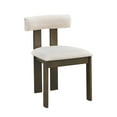 thumbnail image 4 of Kevinplus Wooden Dining Chairs Set of 2,Modern Boucle Upholstered Kitchen Side Chairs,Mid Century Modern Kitchen Chairs with Open Back Farmhouse Wooden Side Chairs, 4 of 11