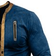 thumbnail image 4 of Mens Shirts, Mens Retro Henley Shirts Muscle Long Sleeve Button Cotton T-Shirt Slim Fit Casual Washed Top, 4 of 4