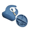 thumbnail image 2 of Nituyy Silicone Baby Feeding Set, Toddler Plate Spoon Fork Cup Bib Bowl Eating Utensil Set, 2 of 6