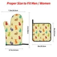 thumbnail image 2 of Haiem Colorful Rabbit Print Extra Long Oven Mitts and Pot Holders 4pc Sets: Heat Resistant Silicone Oven Mittens with Mini Oven Gloves and Hot Pads Potholders, 2 of 6