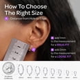 thumbnail image 6 of ChicSilver 925 Sterling Silver Huggie Hoop Earrings for Women Sensitive Ears, 8MM Small Silver Hoop Earrings, Hypoallergenic Cartilage & Helix Earrings, Tiny Sterling Silver Hoops, White Gold Plated, 6 of 9
