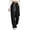 Black, variant on Womens Capri Pants for Women Dressy Straight Cigarette High Regular - Raw Hem Office Purple XXL