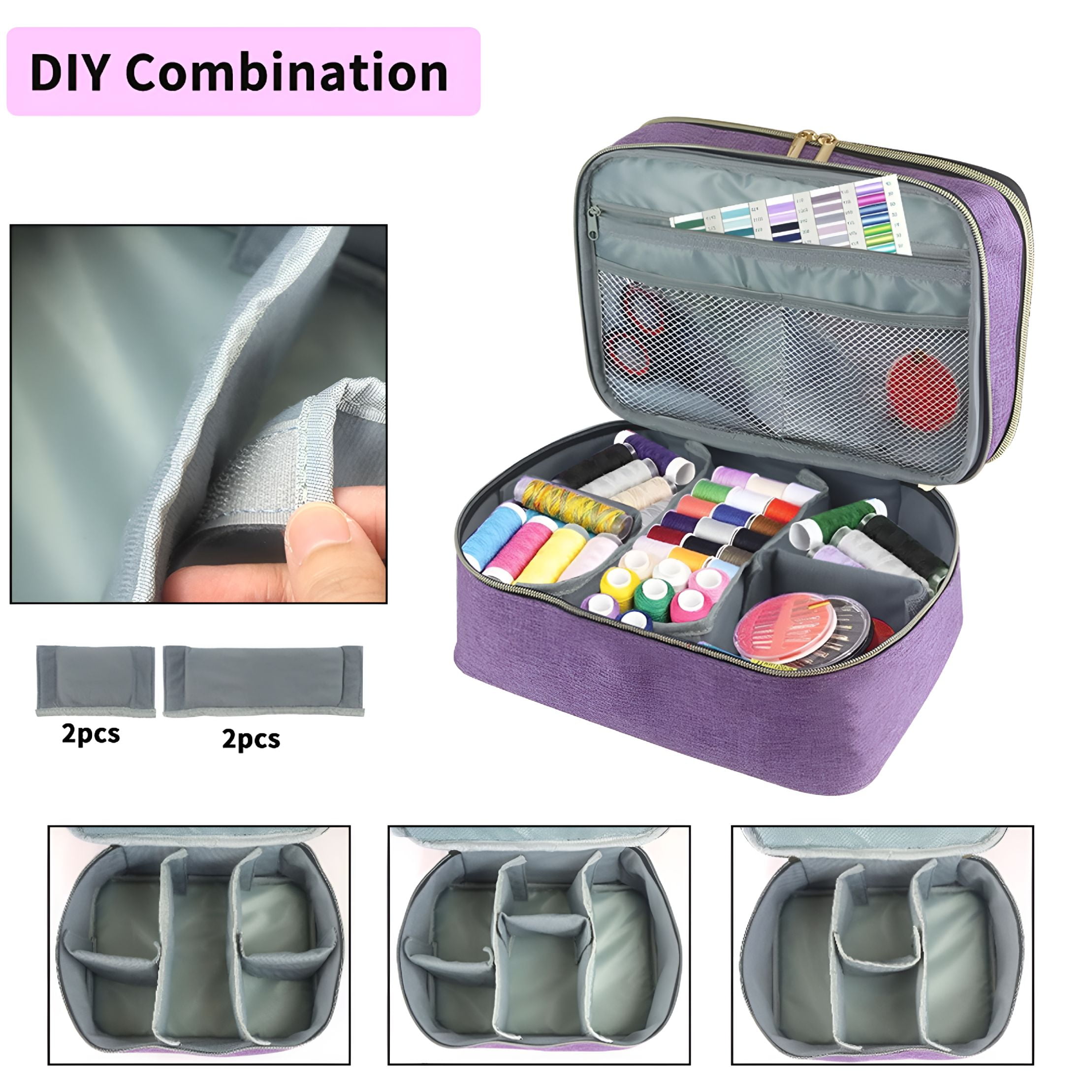 XIBUFE 2026 New Sewing Storage Organizer Embroidery Sewing Supplies Organiser Craft Containers for Home,Studio,Crafting