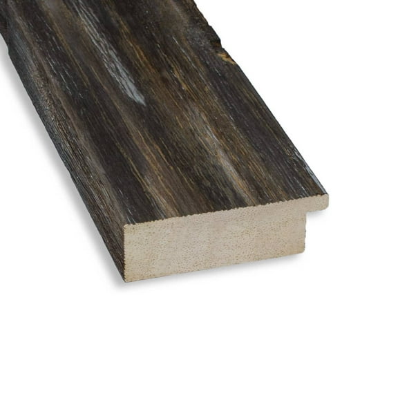 Fencepost Brown Narrow Beveled Wood Bathroom Wall Mirror