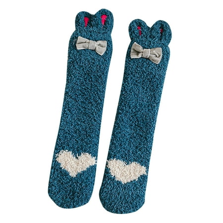 

Yinguo Children Adult Autumn And Winter Fashion Cute Rabbit Love Printing Comfortable Warm Floor Socks Non Slip