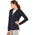thumbnail image 2 of Women's Zip Up Cotton Light Hoodie Jacket X-Large Navy, 2 of 4