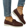 thumbnail image 5 of Willtoo Women’s Twist Strap Faux Suede Slip On Loafers, Closed Toe Soft Light Flat Shoes, Casual Footwear for Office, Shopping & Daily Walking, 5 of 5