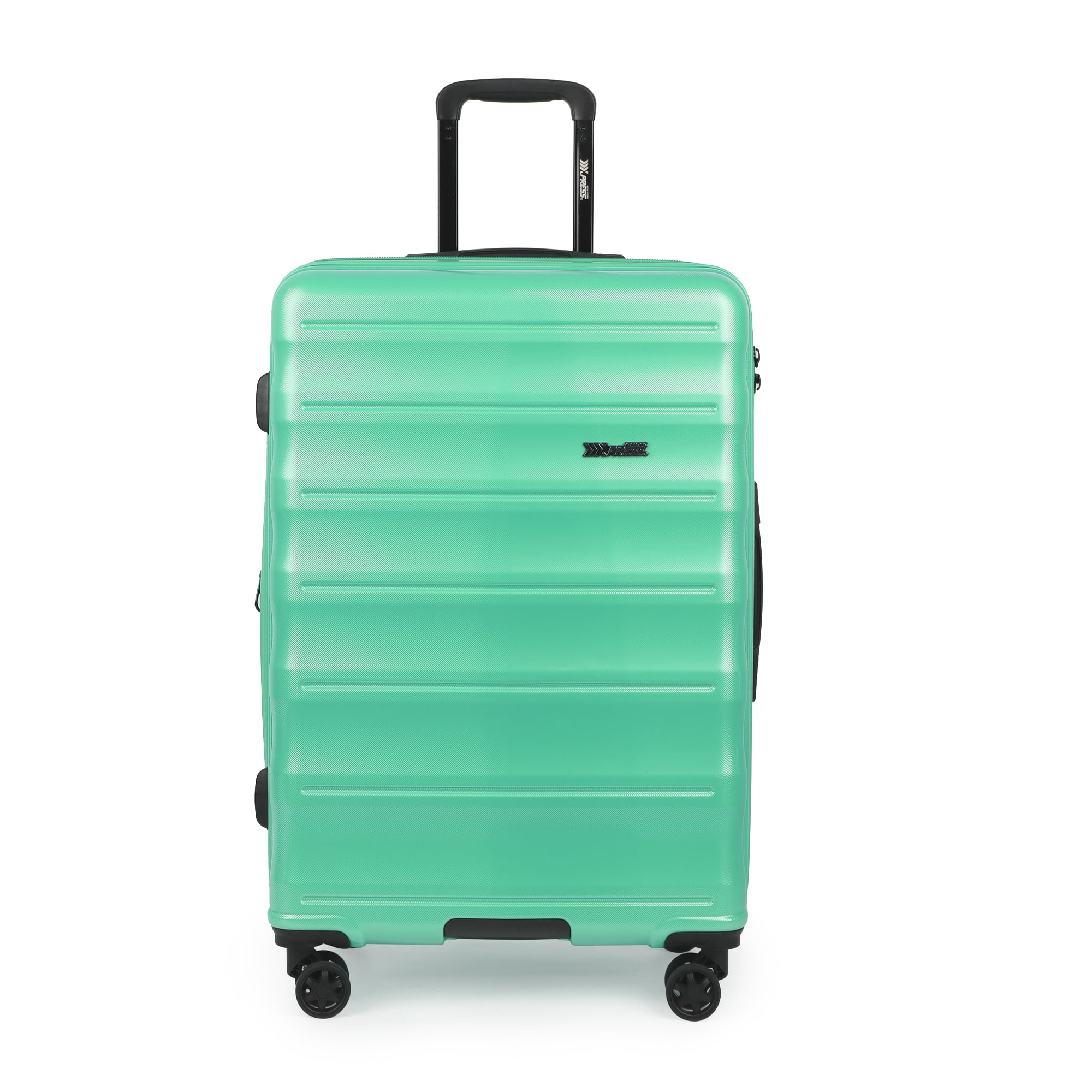New York Xpress 25" Hardside Medium Checked Expandable Spinner Luggage with TSA Lock, Green - La13801