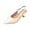 Beige, variant on Low Kittens Heels Women's Slingback Dressy Pumps Pointed Closed Toe Wedding Bride Prom Party Dress Sandals Shoes Size 6-10 Beige
