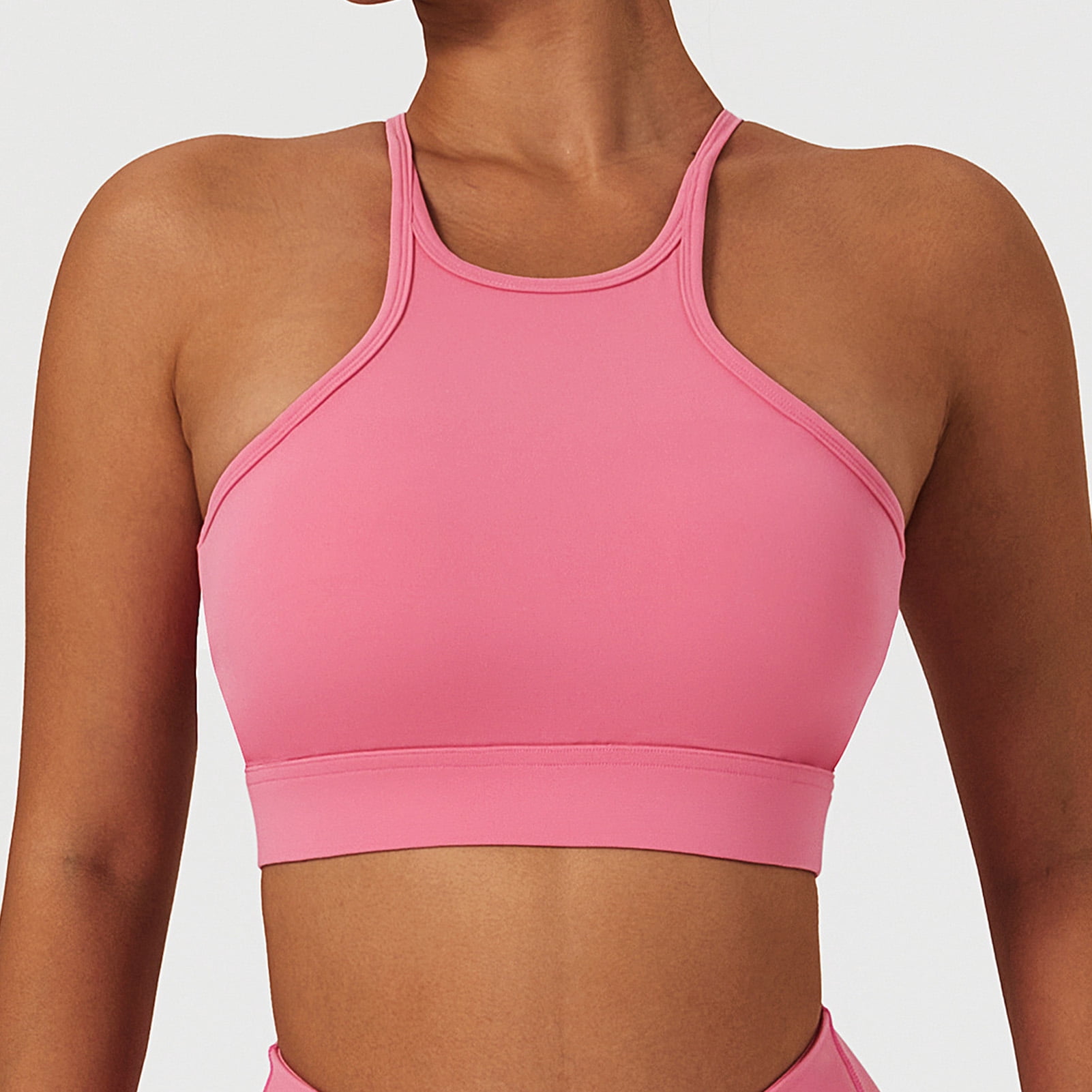 pink halter neck bralette