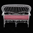 thumbnail image 1 of 1/12 casa de muñecas muebles en miniatura doble sofá silla sofá banco accesorio Rojo + blanco perfke Silla de jardín de la casa de muñecas, 1 of 9