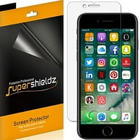 [6-Pack] Supershieldz for Apple iPhone 8 Plus / iPhone 7 Plus Screen Protector, Anti-Bubble High Definition (HD) Clear Shield