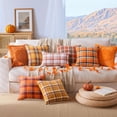 thumbnail image 4 of Pumpkin Fall Orange Throw Pillow Covers 18 x 18, Set of 1 Soft Plush Couch Sofa Pillows Cushion Covers Cases, 4 of 7