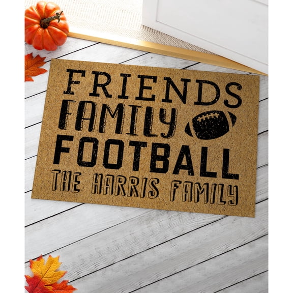 Personalized Friends Family Football Indoor / Outdoor Doormat