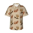 thumbnail image 2 of Yiaed Cartoon Squirrel Print Hawaiian Shirt for Men Short Sleeve Button Down Shirts Beach Shirts for Men-X-Large, 2 of 5