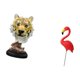 thumbnail image 5 of Escultura de mesa,Escultura de cabeza de tigre Estatua moderna de sobremesa,Figura de cabeza de animal para decoración de escritorio de resina.,Estatua de estaca de jardín,Adorno de flamenco, 5 of 8