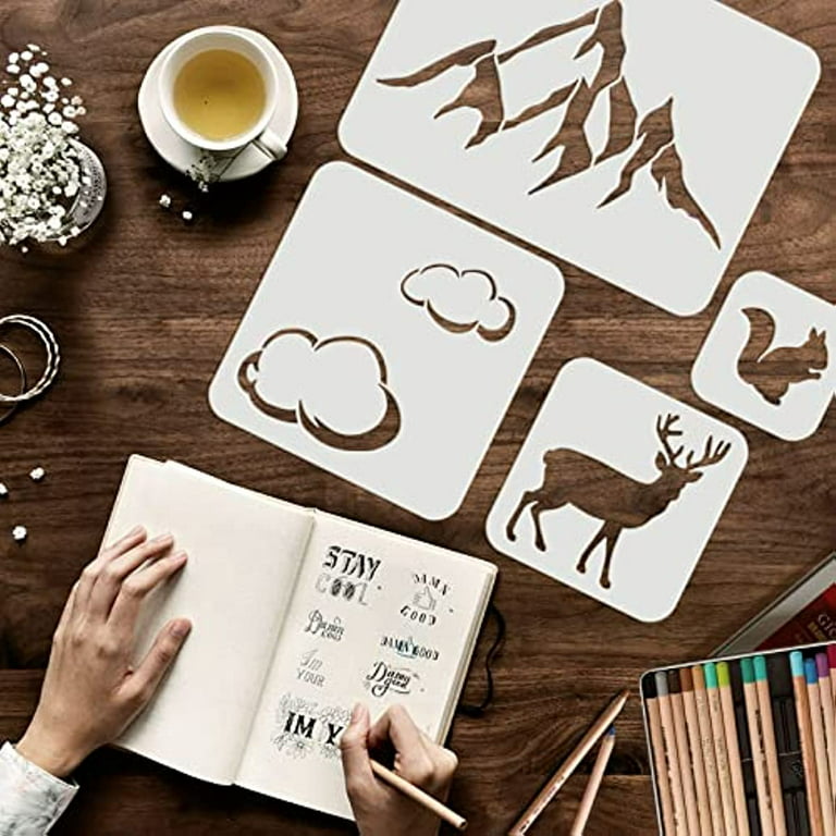  11 Pcs Deer Stencils Forest Mountain Tree Deer Head Stencils  for Wood Burning Stencil Template Stencils for Painting on Wood Crafts Home  Decors (Wolf) : Arts, Crafts & Sewing