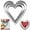 Heart, variant on 3Pcs Heart Cookie Cutter Set: Stainless Steel Heart Shaped Cookie Cutter, Mousse Cake Ring Pastry Mold, Biscuit Cutter Baking Molds Pancake Mold English Muffin Ring (2.36", 3.15", 3.94") (Heart)
