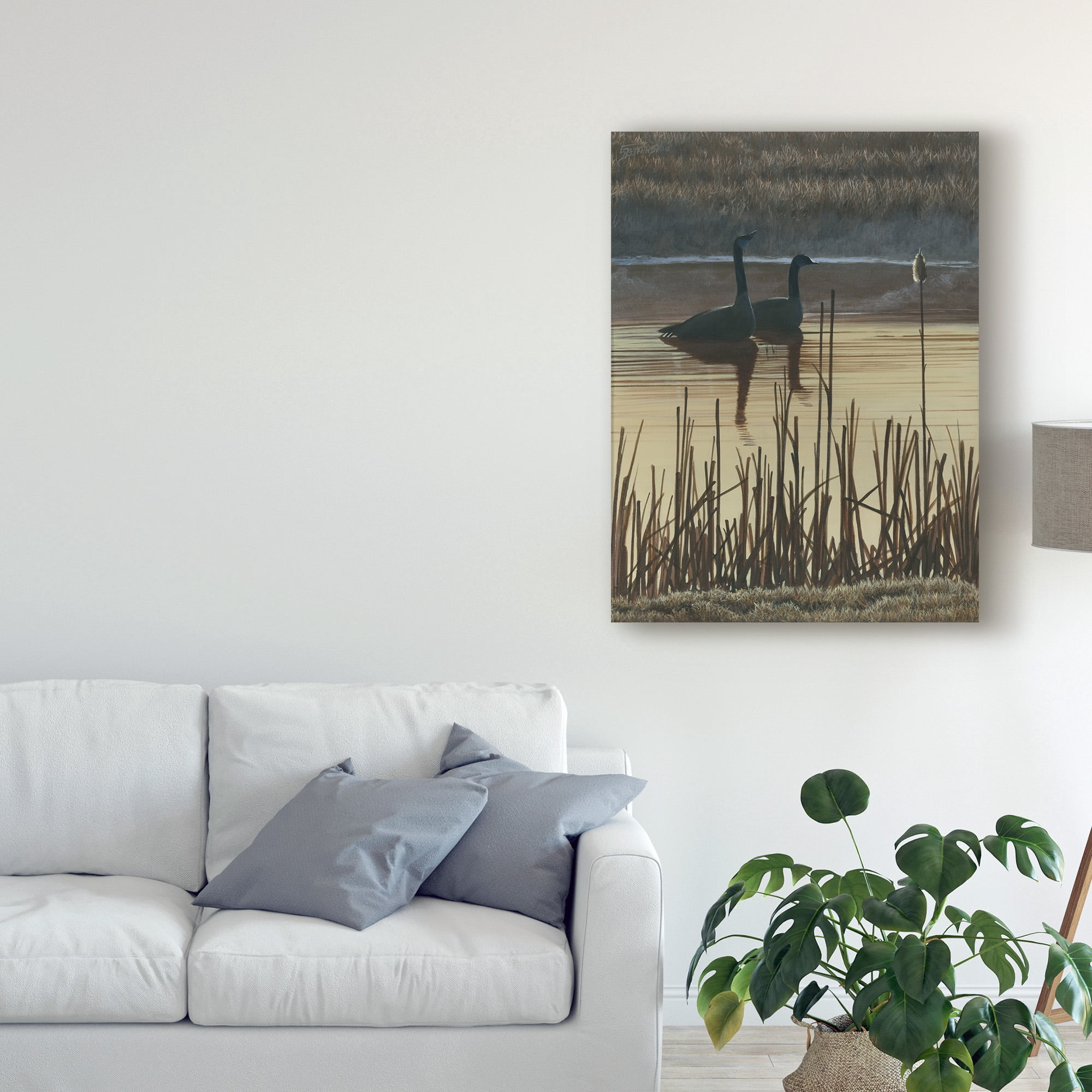 Trademark Fine Art 'First Light Ducks I' Canvas Art by Fred Szatkowski