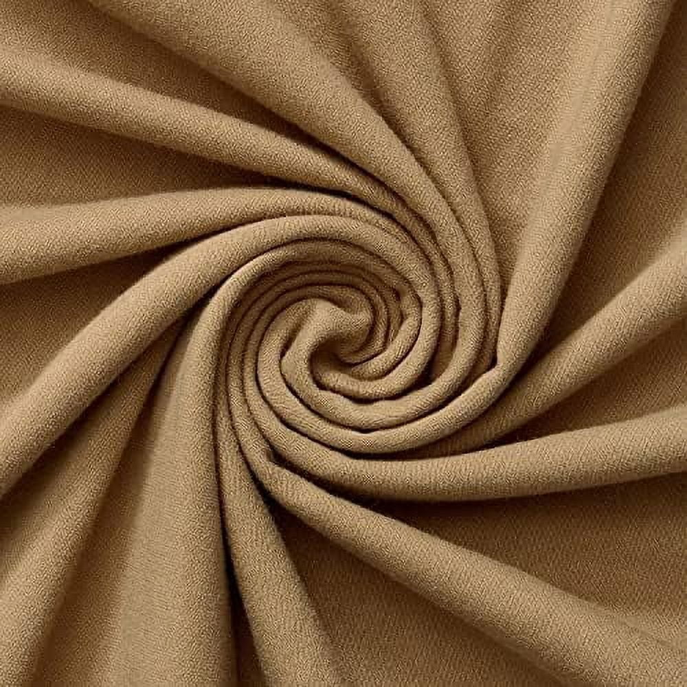 Cotton Jersey Lycra Spandex Knit Stretch Fabric 58/60" Wide (1 Yard, Khaki)