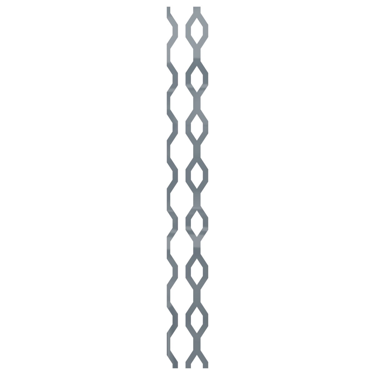 Ekena Millwork 47"H x 1/8"T Wabash Adjustable Acrylic Decorative Slat Wall Panel Kit, Dark Grey (contains 23 Slats + 1 Straight Edge Starter Slat)