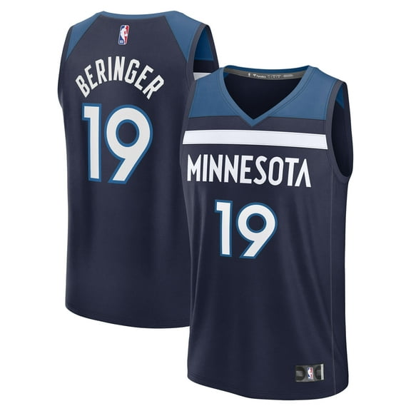 Men's Fanatics Joan Beringer Navy Minnesota Timberwolves 2025 NBA Draft First Round Pick Fast Break Replica Jersey -