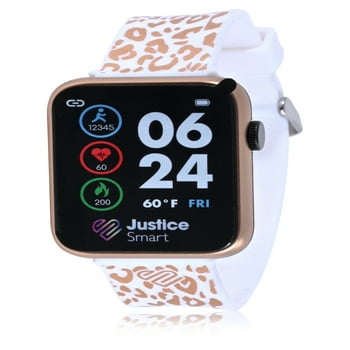 Justice Girls Tween Smartwatch with Leopard Band - JSE4210WM