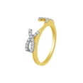 thumbnail image 2 of Round Shape White Cubic Zirconia Infinity Enhancer Guard Ring 14K Yellow Gold Ring Size - 4, 2 of 3