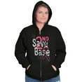 thumbnail image 4 of 2nd Save Base Breast Cancer Warrior Zip Hoodie Sweatshirt Women Brisco Brands S, 4 of 6
