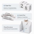 thumbnail image 2 of DEEPCRAFF Creative Desktop Calendar Rustic Perpetual Calendar White 1Pack, 2 of 6
