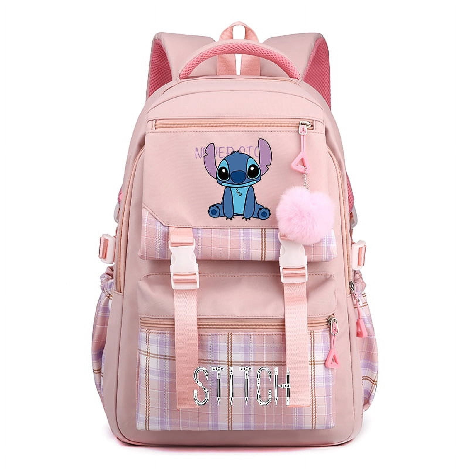 Stitch Travel Laptop Backpack Large capacity Casual Work Backpack 3D Cute Cartoon Print Lightweight breathable Daypack for Men Women
