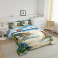 thumbnail image 3 of Erosebridal Summer Beach Bedding Full Comforter Set, Rustic Lodge Cabin Duvet Insert, Reversible 3 Pieces, 3 of 7