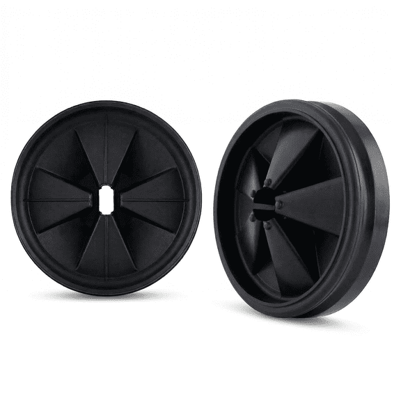 CNDRLEF 3 3/8" Garbage Disposal Splash Guard 2 Pack, Removable Rubber Sink Baffle Replacement, Noise Reducing Quiet Collar, Black