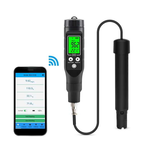 Smart Blue Tooth Dissolved Oxygen Meter 0.0-30.0 Mg/L Digital Online Detector High Precision Electrode Tester For Hydroponics